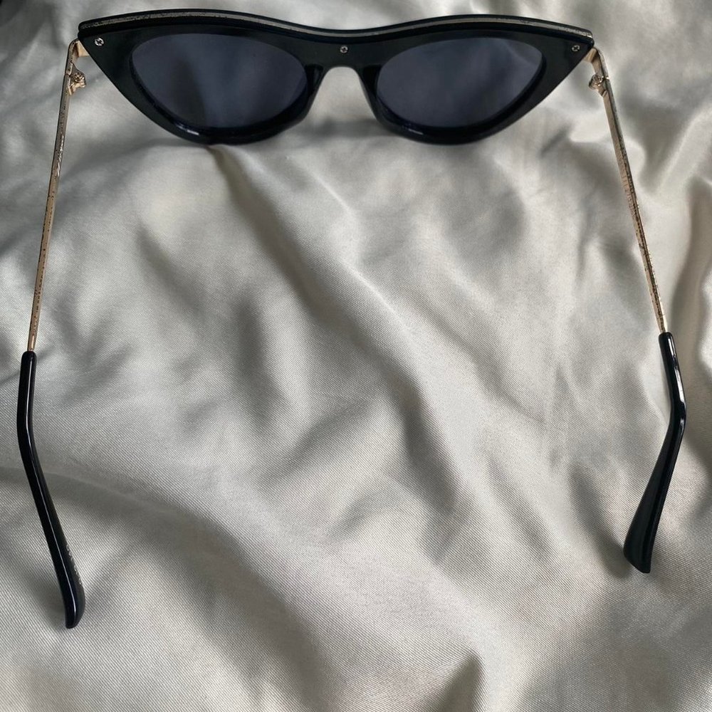 Le Specs Enchantress Black Cat Eye Sunglasses - Picture 3 of 4